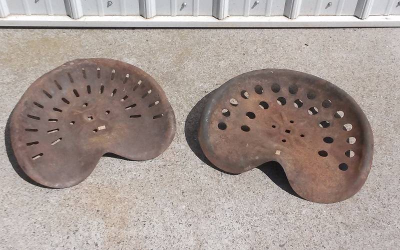 lot 50 image: Lot - 2 Metal Tractor Seats