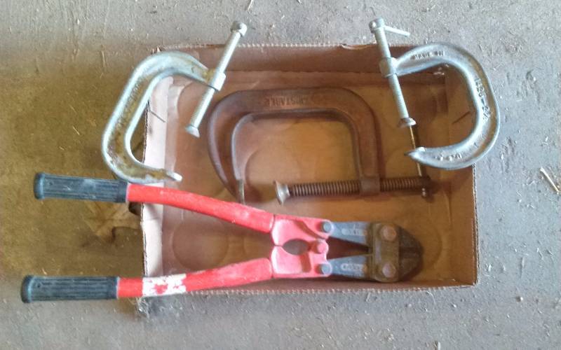 lot 107 image: Lot - C Clamps, Cutter