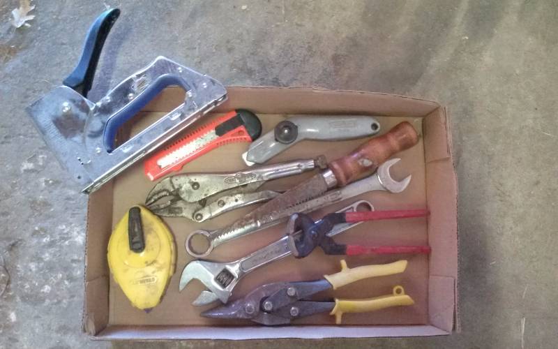 lot 111 image: Lot - Misc Handheld Tools, Wrench, Stapler, Etc