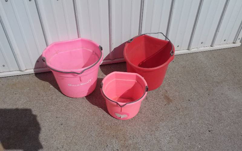 lot 187 image: Lot - (3) Flat Back Buckets