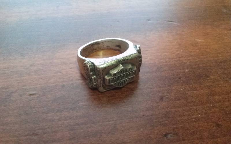 lot 203 image: HARLEY DAVIDSON Mens Ring, Marked 925 but unsure