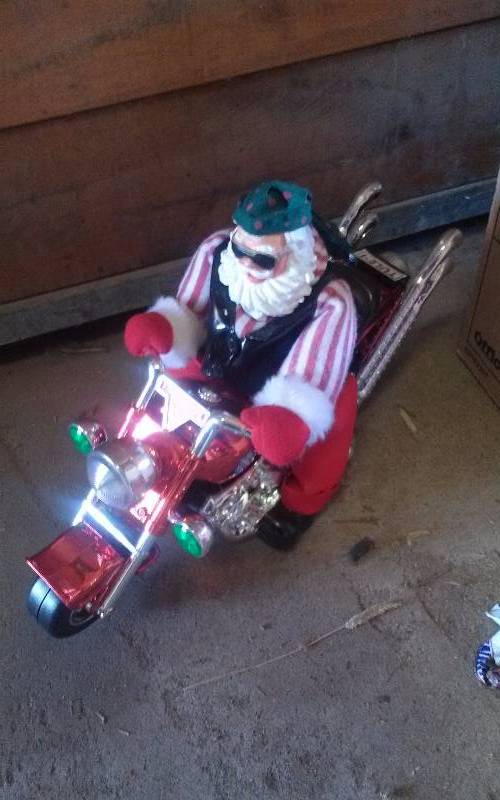 lot 287 image: Lot - Santa on Motorcycle, Misc Christmas, etc