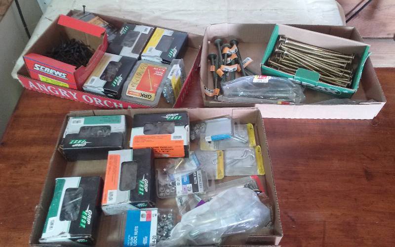 lot 296 image: Lot - Misc Screws, Nuts, Hardware, etc