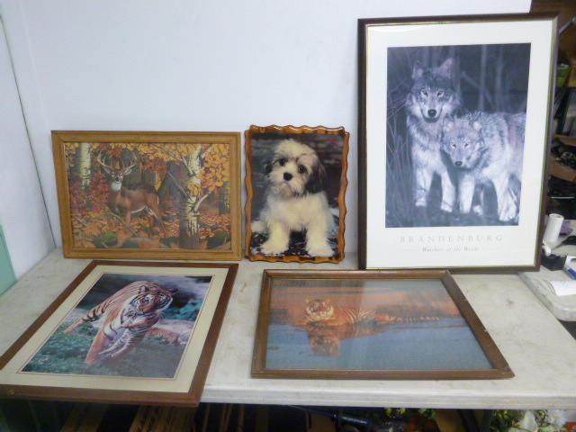 lot 8 image: 5 Framed Pictures
