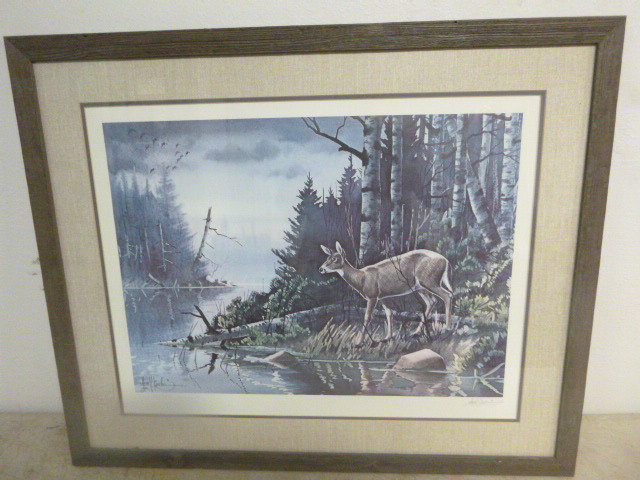 lot 26 image: Les Kouba Deer Print
