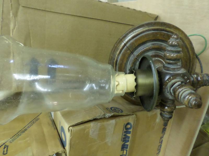 OLD WOOD DECORATIVE LIGHT FIXTURE