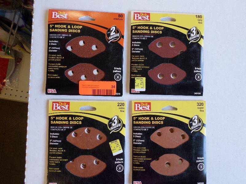 HOOK & LOOP SANDING DISCS 8 HOLE PATTERN