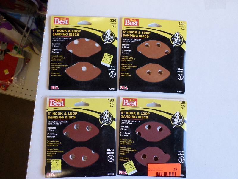 HOOK & LOOP SANDING DISCS 8 HOLE PATTERN