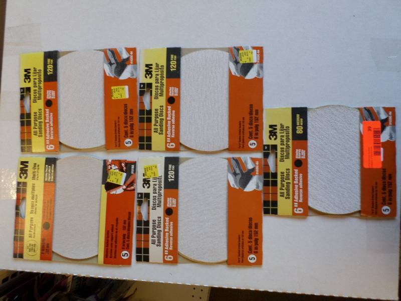 ALL PURPOSE SANDING DISCS  6 ADHESIVE BACKED