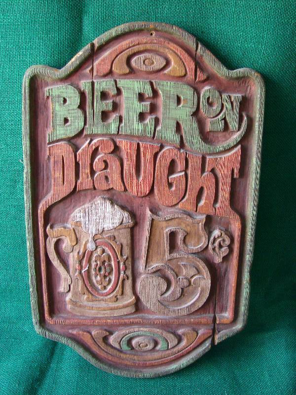 lot 144 image: BEER DRAUGHT wall hanger