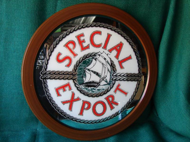 lot 154 image: LARGE Round Mirrored Special Export by the G. Heileman Brewing Company in Milwaukee, WI #SE00103