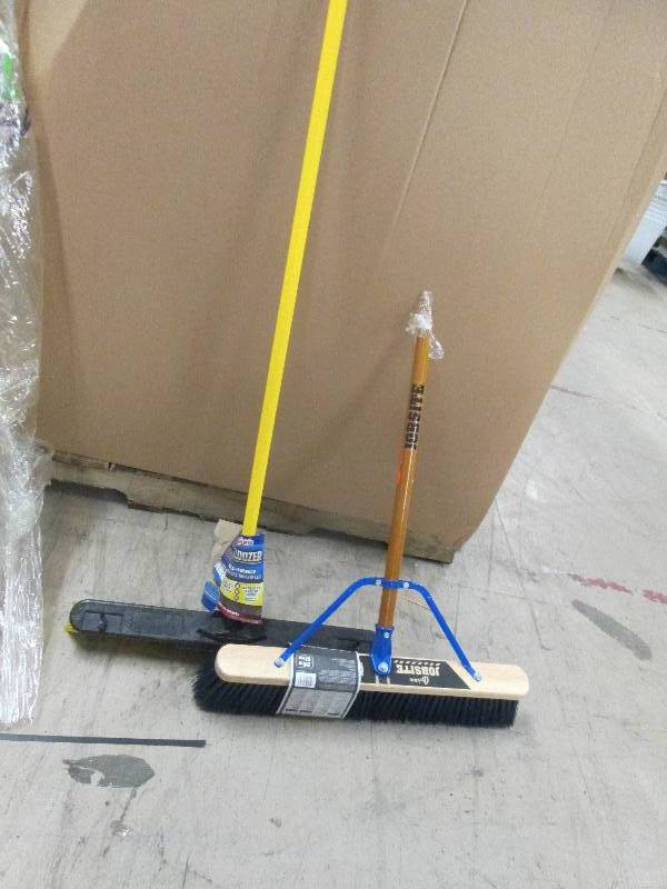 Lot of 2 Push Brooms, one needs new...