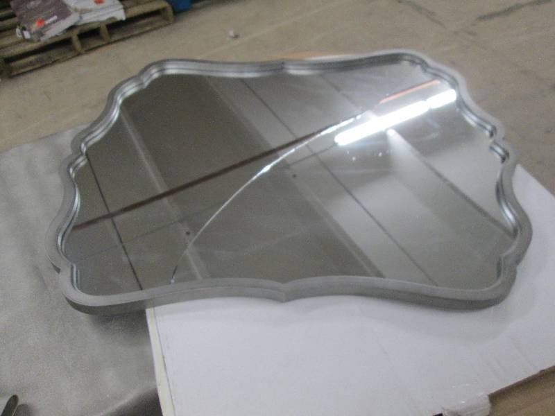 Decorative Pewter Mirror- cracked...