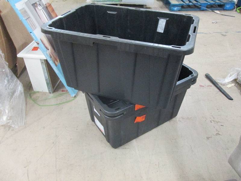 Lot of 3 HDX 27 Gal. Storage Tote i...