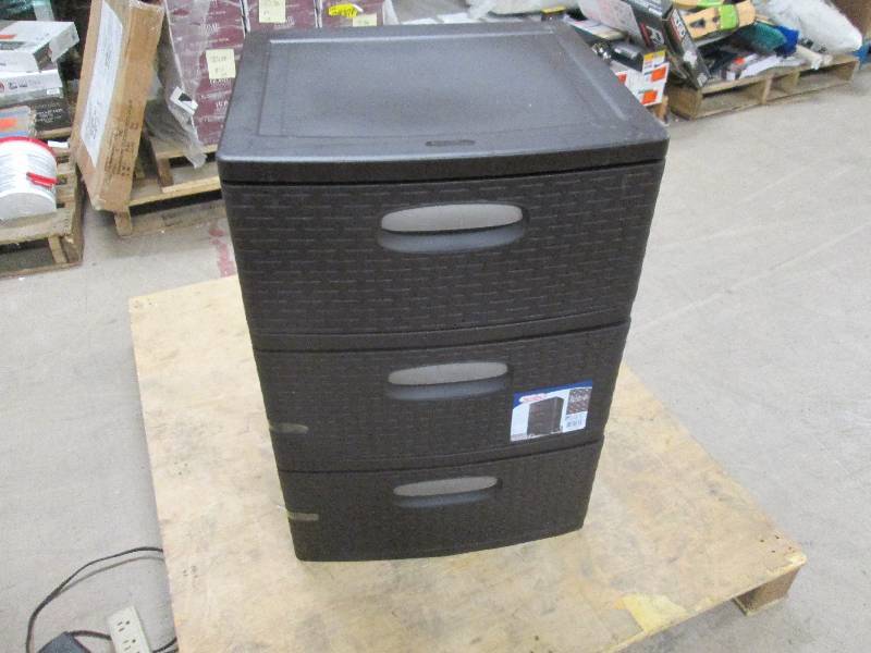 Sterilite 3 Drawer Plastic Wide Wea...