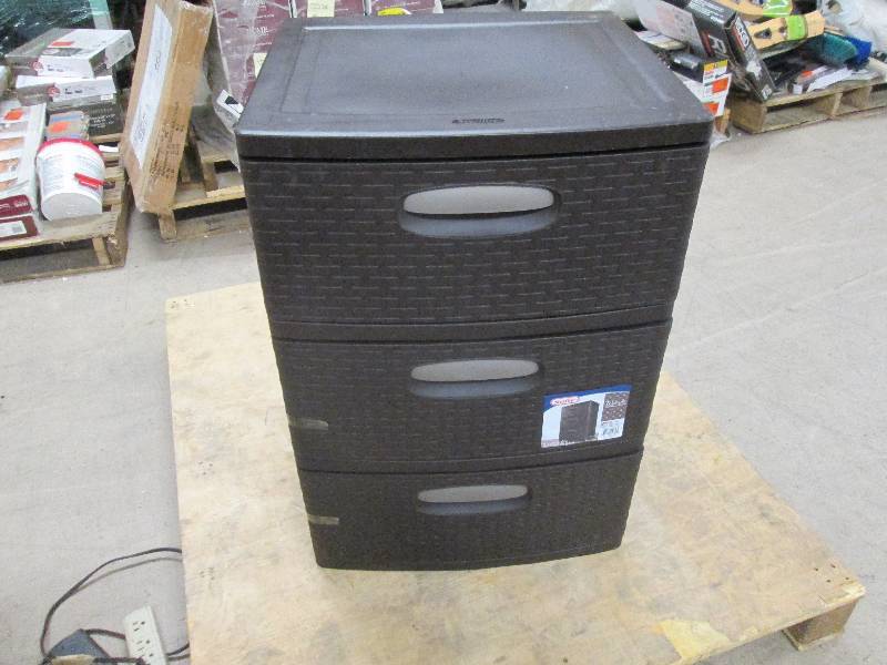 Sterilite 3 Drawer Plastic Wide Wea...