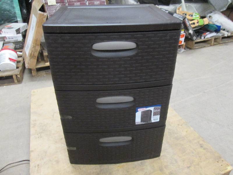 Sterilite 3 Drawer Plastic Wide Wea...