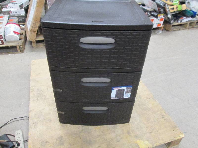 Sterilite 3 Drawer Plastic Wide Wea...