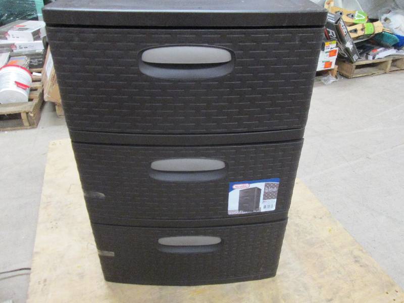 Sterilite 3 Drawer Plastic Wide Wea...