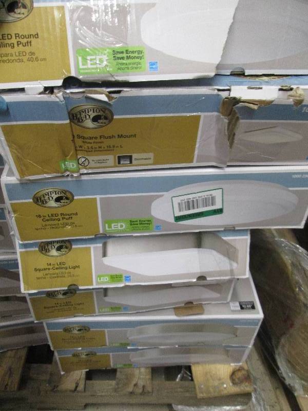 Lot of 7 Hampton Bay LED Ceiling Li...