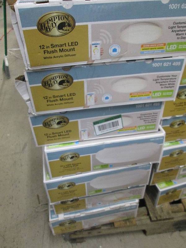Lot of 7 Hampton Bay LED Ceiling Li...