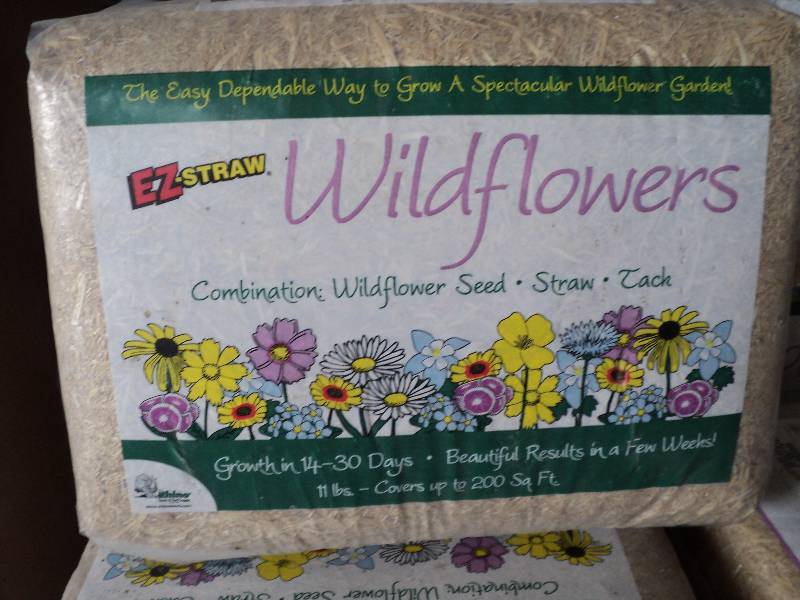 EZ straw wildflowers, covers 200 sq...