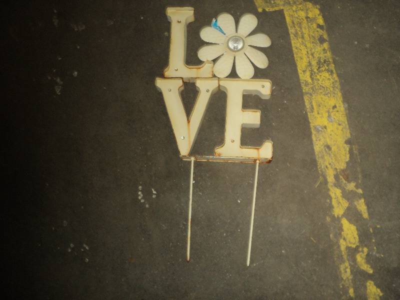outdoor love sign, lights up...
