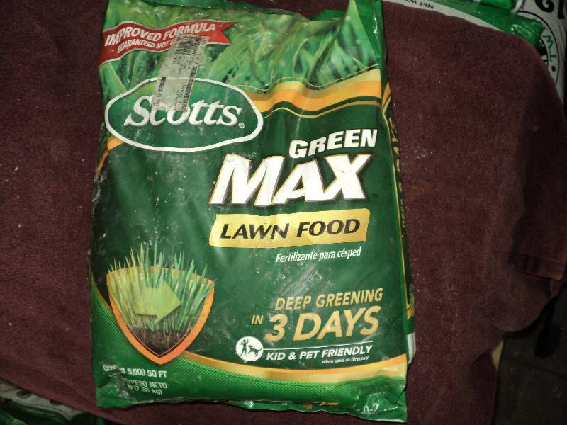 scotts green max lawn food, covers ...