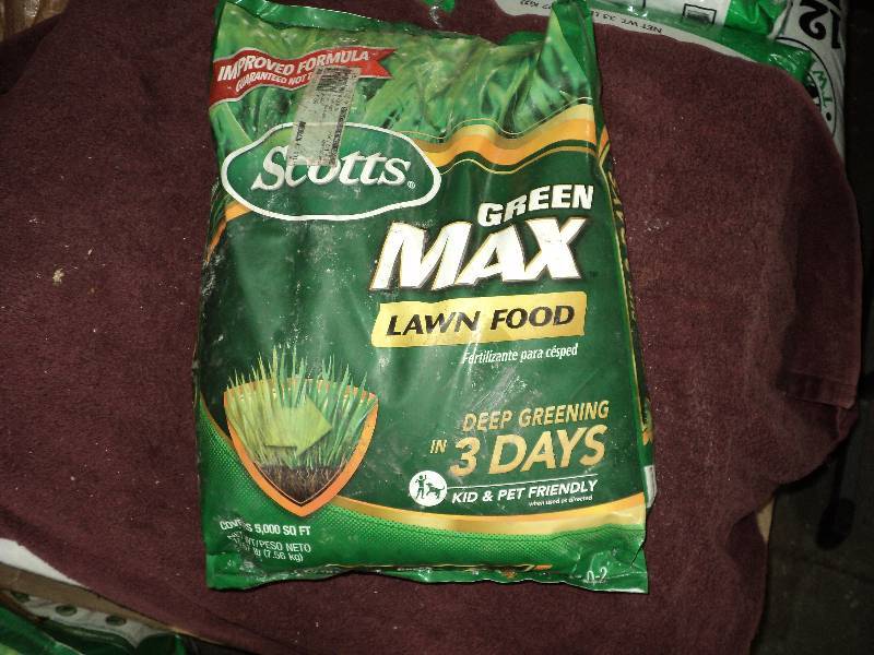 scotts green max lawn food, covers ...