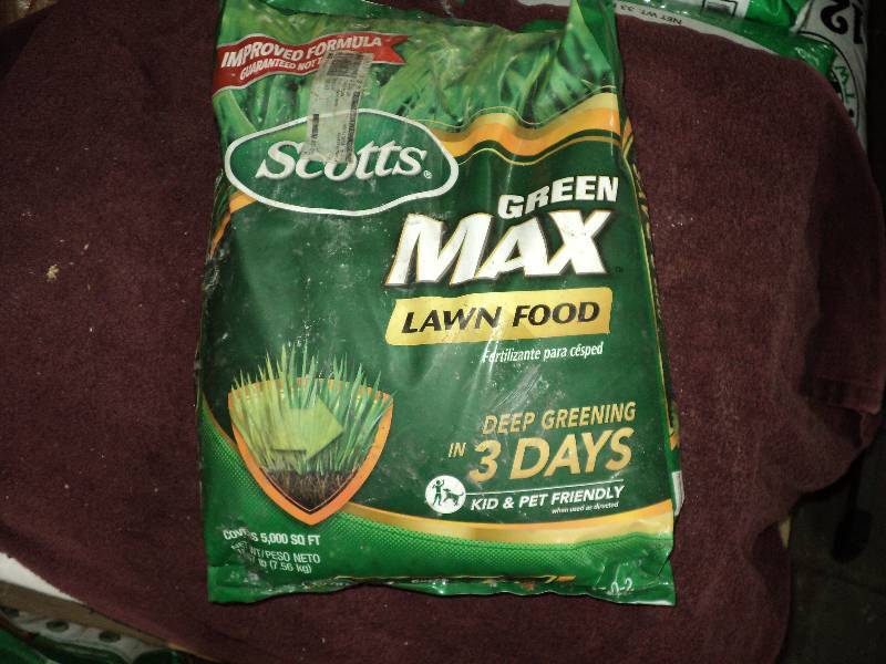 scotts green max lawn food, covers ...