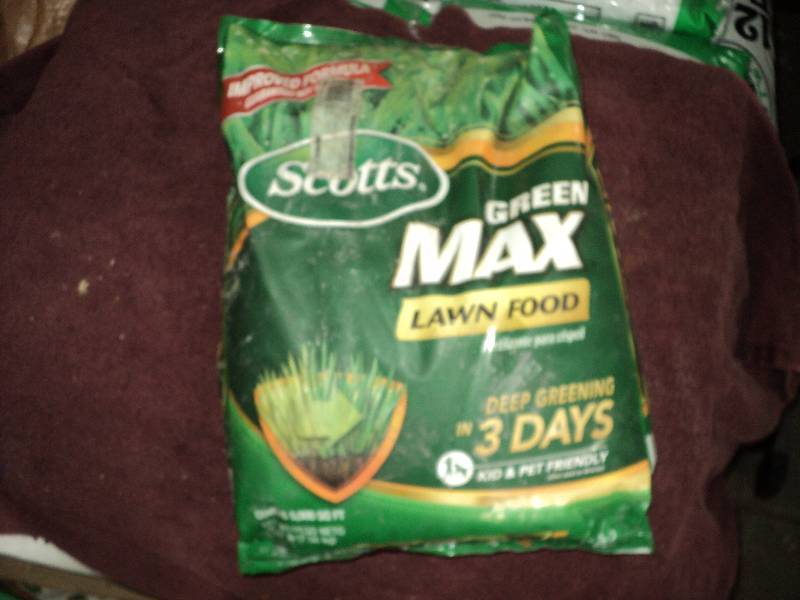 scotts green max lawn food, covers ...
