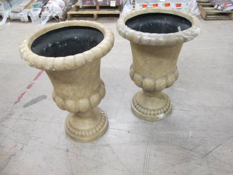 Lot of 2 Large Planters minor damag...