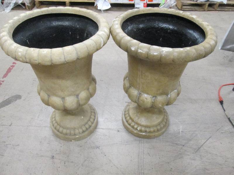 Lot of 2 Large Planters minor damag...