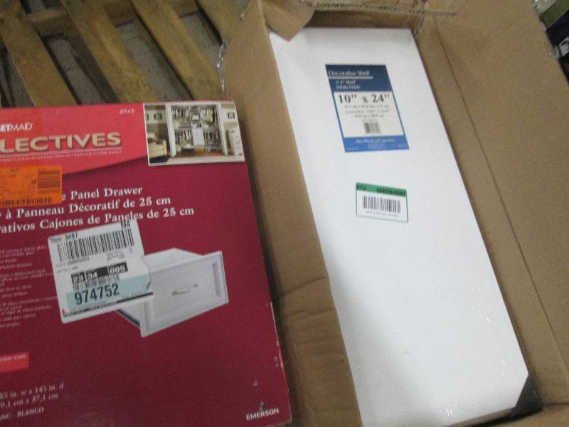 Lot of 3 10x24 White Decorative Sh...