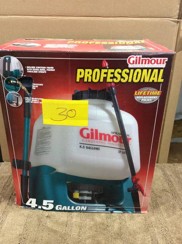 lot 30 image: Gilmour Professional 4.5 Gal Sprayer New
