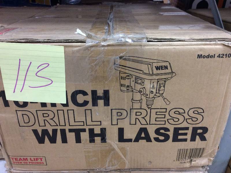 lot 113 image: WEN 10 in Drill Press With Laser