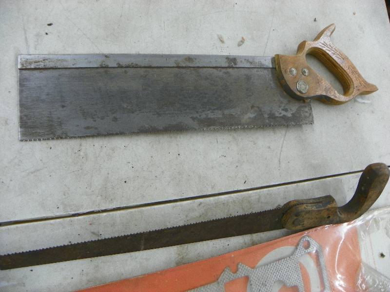 lot 251 image: hand saws and gaskets