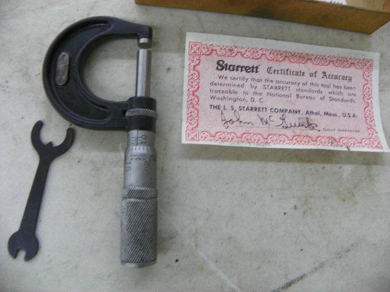 lot 252 image: Starrett COA Micrometers