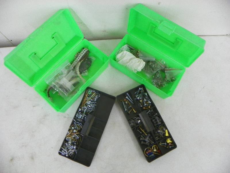 lot 425 image: 2 SMALL TOOLBOXES WITH MISC NUTS AND BOLTS