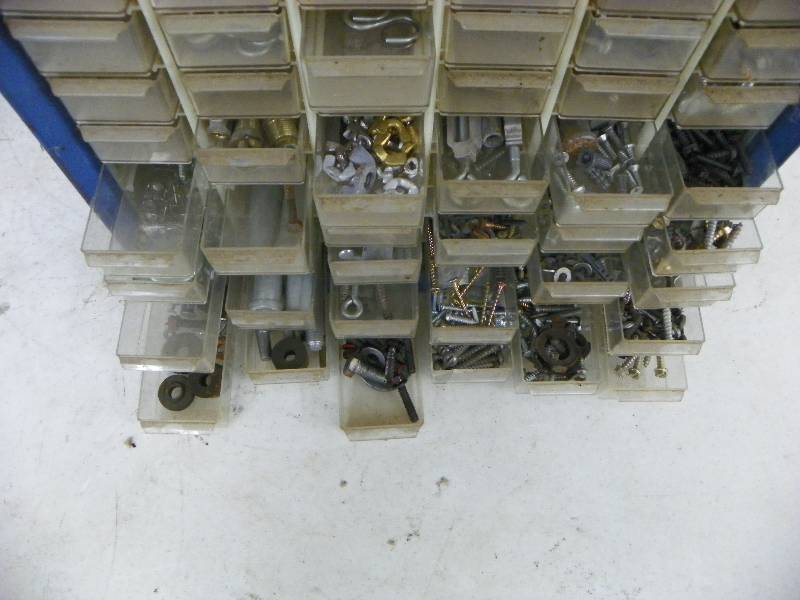 lot 437 image: Storage caddy with misc items