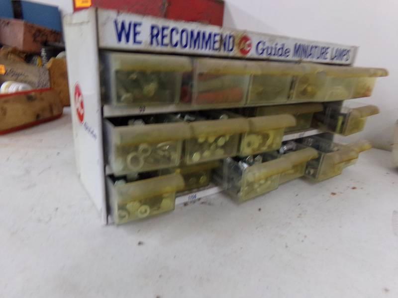 lot 441 image: Storage caddy with misc items