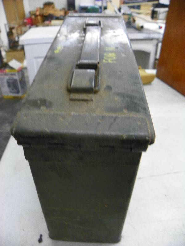 lot 494 image: Metal Ammo Box with contents