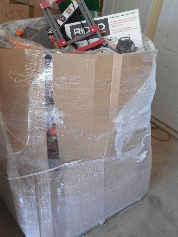 lot 12 image: PALLET LOT OF GENERAL MERCHANDISE AND TOOLS