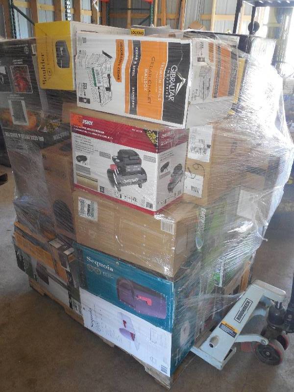 lot 21 image: PALLET LOT OF GENERAL MERCHANDISE AND TOOLS