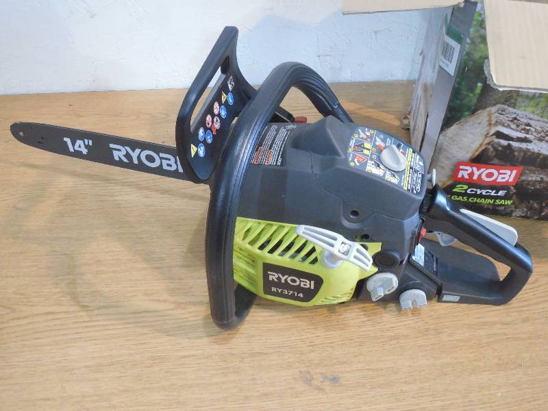 lot 31 image: Ryobi 14 in. 37cc 2-Cycle Gas Chainsaw