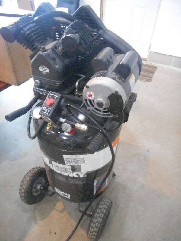 lot 38 image: Husky 30 Gal. 155 psi Ultra-Quiet Portable Electric Air Compressor