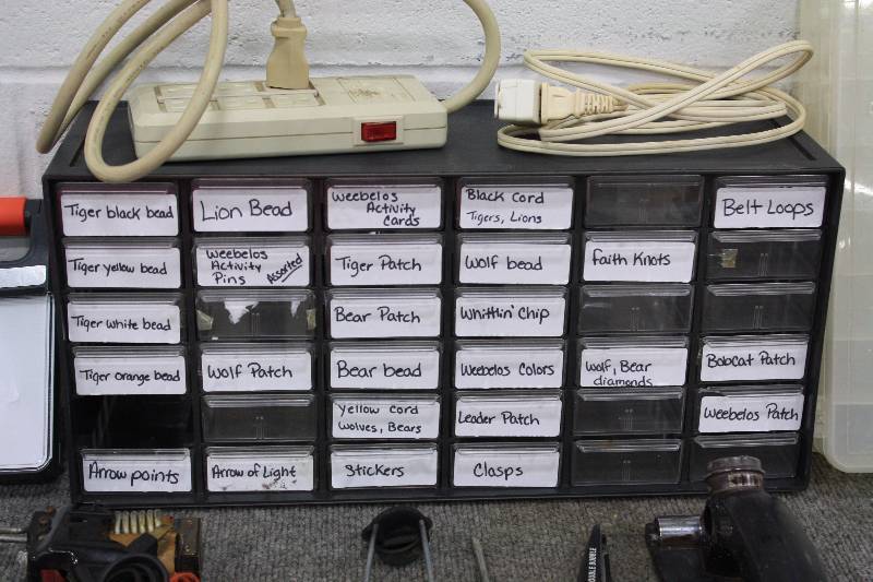 lot 150 image: Small Tool Organizer & Misc Tools