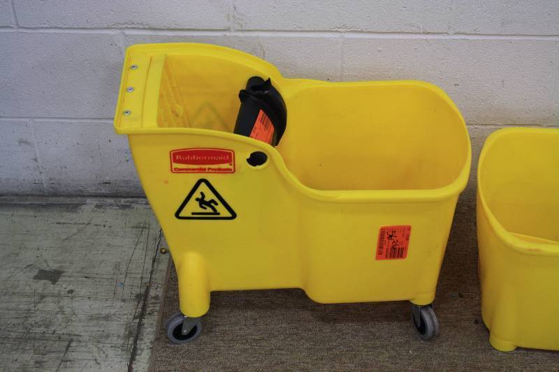 lot 215 image: Salvaged Rubbermaid Mop Buckets