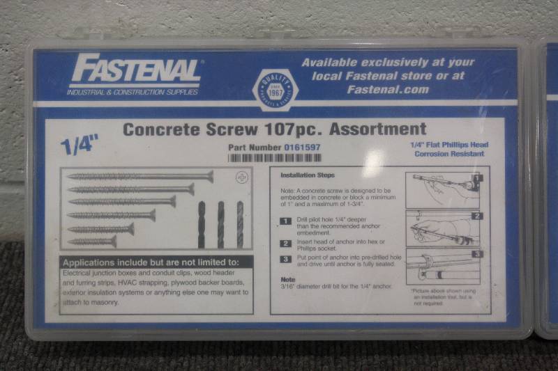 lot 54 image: Concrete Screw Sets - New
