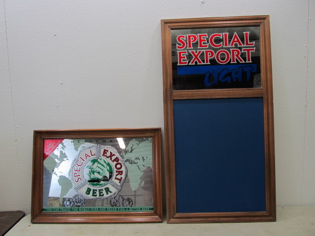 lot 54 image: 2 SPECIAL EXPORT Beer Advertising Mirrors